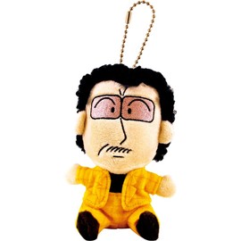 Tees Factory Crayon Shin-chan Plush Mascot, Director Teacher, Approx. 3.0 x 2.2 x 5.1 inches (7.5 x 5.5 x 13 cm) KS-5546429ES