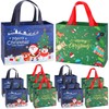 Christmas Gift Bags, 12PC Christmas Tote Bags with Handles, Reusable