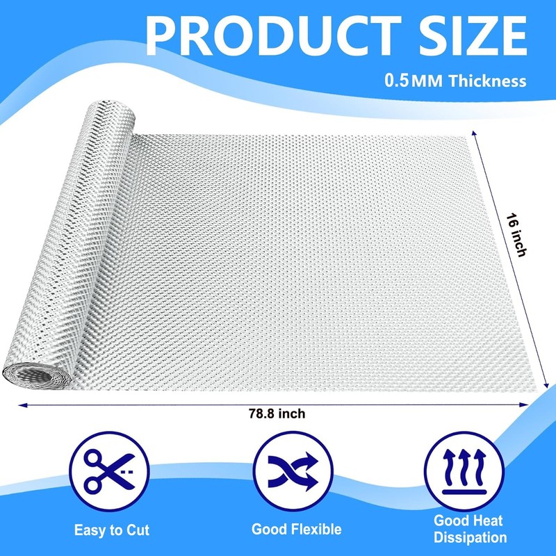 16" x 78.7" Embossed Aluminum Exhaust Heat Shield Kit –