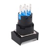 25 Pcs Industrial Push Button Switch Self Locking Push Button