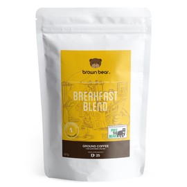Light Roast Ground Coffee 227g - for French Press Cafetiere Filter Drip V60 Aeropress - Brown Bear Breakfast Blend - Donation to Free The Bears - 100% Arabica