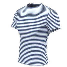 UD Original Telnyashka M Striped Short Sleeved Fitness T-Shirt Light Blue Cotton Sailor Shirt Compressed Design