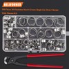 HELIFOUNER 100 Pieces 6-21mm 304 Stainless Steel Single Ear Hose