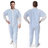 AMZ Medical Supply White Disposable Coveralls for Men and Women,