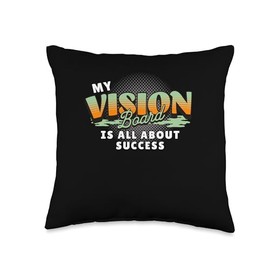 My Vision Boards Is All About Success Inspirational Throw Pillow