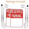 2Pack Blank Reserved Parking Sign with 36" Stakes, Write-On Sign
