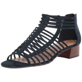 Bella Vita Holden Sandalias de tacón ancho para mujer, Piel de ante azul marino, 9 Wide