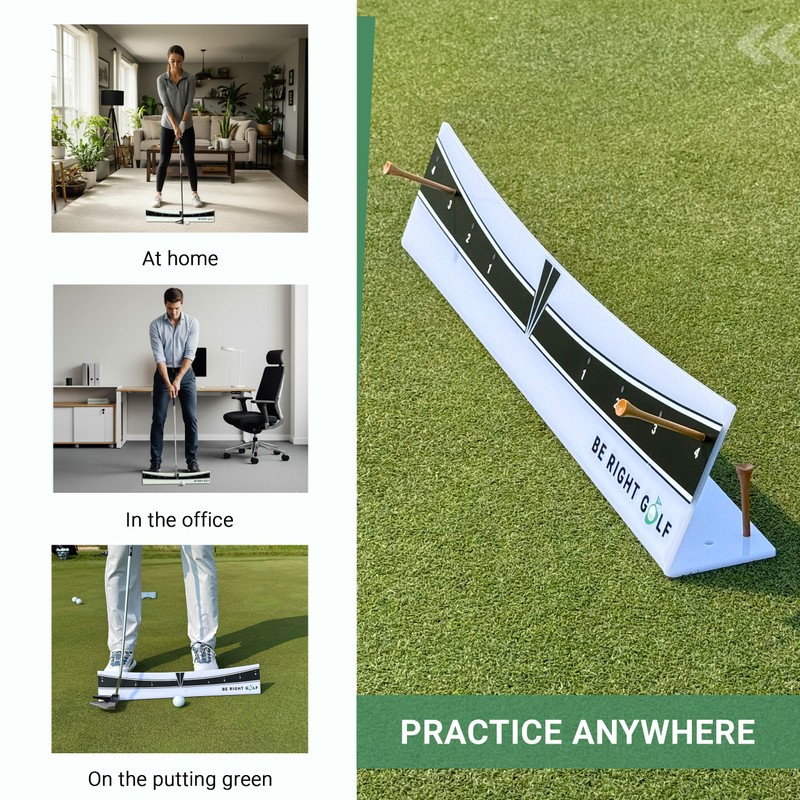 Putting Plane Rail – Portable Golf Putting Stroke Trainer for