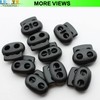LRMYS Dual-Holes Spring Cord Locks Set, Double 5mm Holes Loaded
