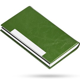 padike Business Card Holder , Business Card Holders , Business Card Case , Business Card Holders Wallet Credit Card ID Case/Holder for Men & Women (V-Green)