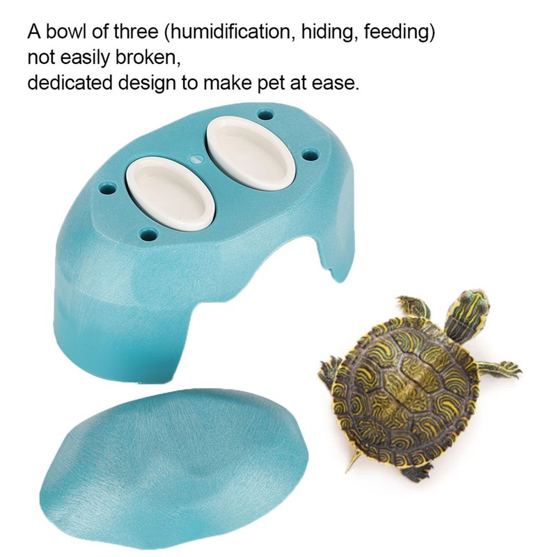 Multifunctional Tortoises Humidified Shelter Nest Climbing Pet Reptile Cave LandscapeLake