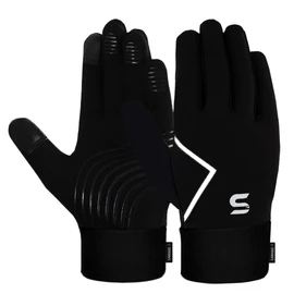 Running Gloves Cycling Winter Men Women Thermal Gloves Driving Sports Touchscreen Non-Slip Shock Grip Thickened Fleece Lining Windproof Outdoor Hiking (Black, L)
