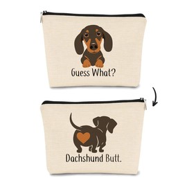 Cute Dogs Doodle Makeup Bag,Watercolor Puppy Dogs Cosmetic Bag Best Gift Idea for Dog Lovers Teen Girls Women,Birthday Christmas Valentine's Day Gifts for Dog Moms Teen Girls Daughter Sister