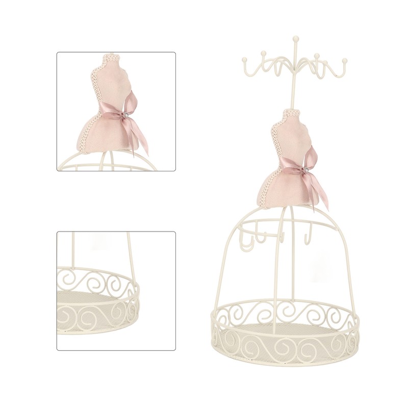 Mannequin Dress Jewelry Display Stand Earrings Necklace Storing Multifunctional Display