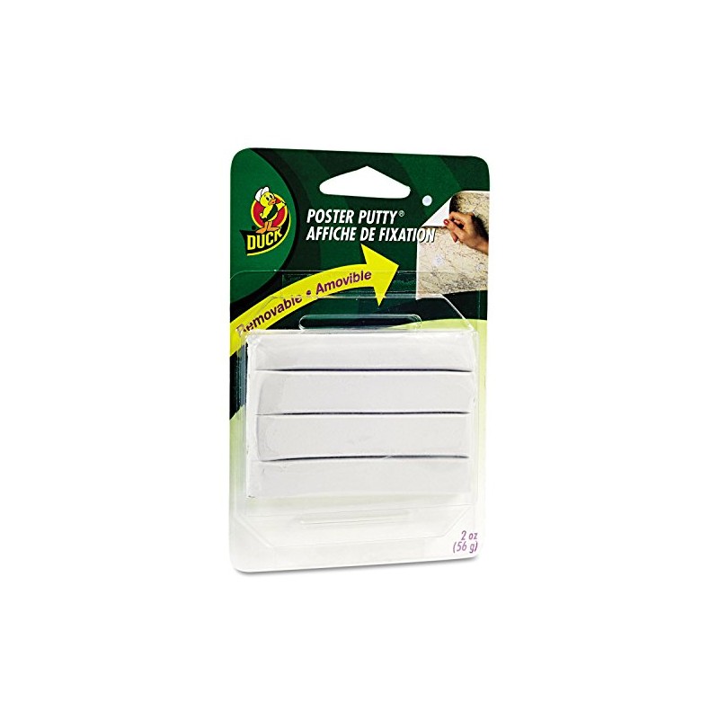 Duck PTY-2 Brand Removable Mounting Poster Putty, 2 oz., White