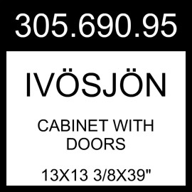 IKEA IVOSJON IVÖSJÖN Cabinet With Doors Green  13x13 3/8x39" 305.690.95