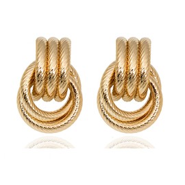 LKingel Gold Earrings for Women Chunky Gold Hoop Earrings Geometric Statement earrings Hollow Tube Earrings Long Link Dangle Earrings Gold Stud Earrings Prom Earrings Christmas Gifts Trendy Earrings for Women 2024