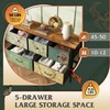 WLIVE Dresser for Bedroom with 5 Drawers, Wide Chest of