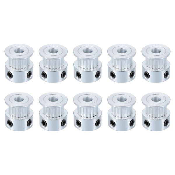 sourcing map 10 Pcs Aluminum 20 Teeth 5mm Bore 6mm