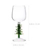 Christmas Tree Stemmed Wine Glasses 360ml Holiday Drinking Goblets Cups