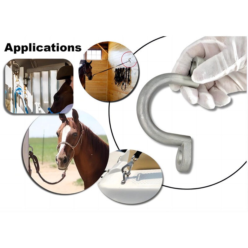 4 Pack Replace Trailer Tie Loop 2" I.D. Aluminum Bolt-On