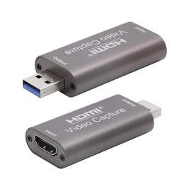 Video Capture Card HDMI to USB 2.0 Audio Capture Cards 1080p 4k 60fps Record Video Audio Grabber for Content LiveBroadcasting Video Conference Streaming Gaming for PC Windows Mac OS (USB 3.0)