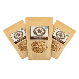 Maple Nut Kitchen Gluten-Free Chai Granola with Cashews, Sunflower Seeds, and Shredded Coconut - Delicious Breakfast Cereal and Snack | 3-Pack