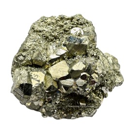 Amazing Gemstone Pyrite Crystal Stone Cluster Samples - 1.5 oz High Energy Natural Iron Pyrite Stone Pirita Piedra contains Healing Properties