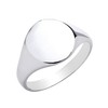 Sterling Silver Oval Signet Ring size M N O P