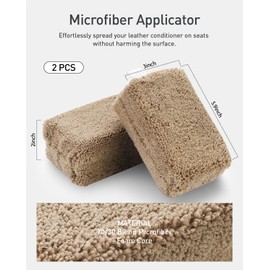 Fantasticlean 9PCS Car Interior Detailing Set, Microfiber Cloth & Applicator, Double-head Detailing Brushes, Natural Bristles, Scratch-Free, Ultra-Soft for Seats Leather Care or Cleaning