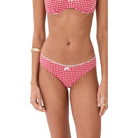 Solid & Striped Women's x Summer I Turned Pretty The Daphne Bikini Bottoms, Red Gingham, S