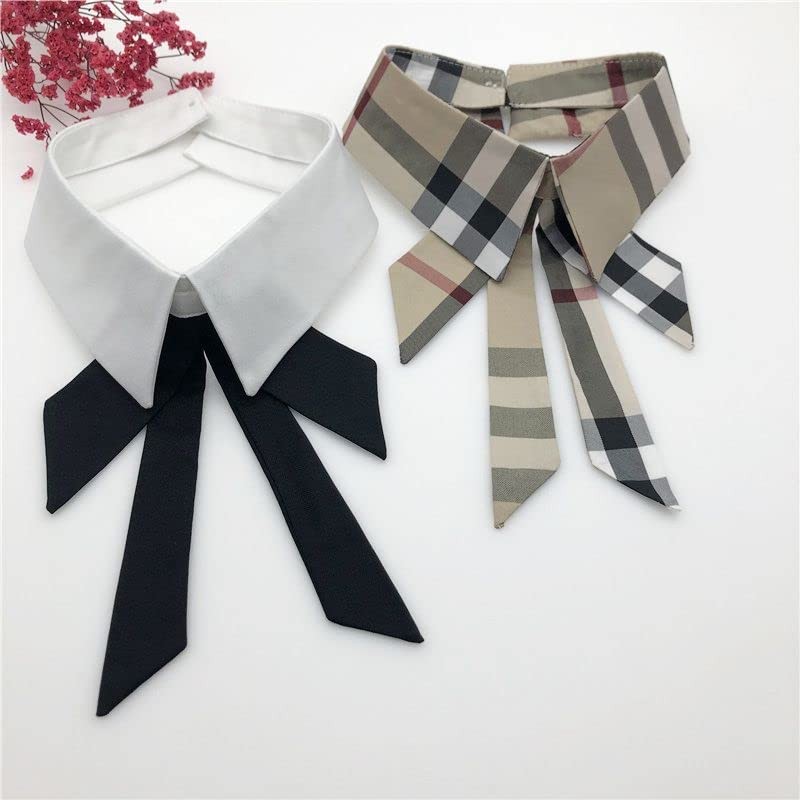 Vpang Detachable Fake Collar Lapel Plaid Blouse False Collar Choker