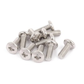 TOP-VIGOR 10Pcs Cross Pan Head Machine Screws, M4x10mm Phillips Round Head Screws Bolts for Machinery, Furniture, Car, Motorcycle Repair, Electronic Products, Ship Assembly, and DIY