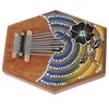NOVICA Artisan Handcrafted Teak Wood Kalimba Thumb Piano Floral from
