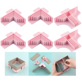 OTCRAFT 6Pack Corner/Divider Assembly,Clamps Corner Guides Cartonnage Corner Holding Tool (3 mm, 2 mm, 1.5 mm, 1 mm) Wide .for Book Covers, Chipboard Boxes, Dioramas
