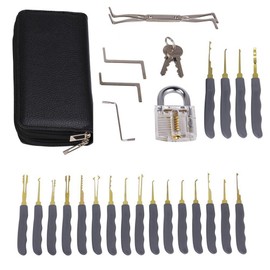 Sky Wave 32-Piece Lock Picking Pick Set Lock Pick Opener Locksmith Pick Gun