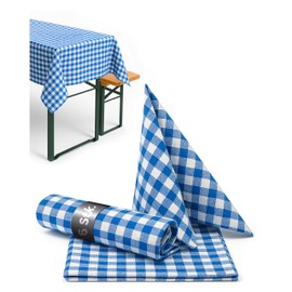 TextilDepot24 country house tablecloth, checked, 100% cotton, customable colours and sizes