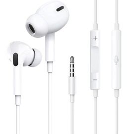 Earphones, HiFi Sound Quality, Calling, Wired Earphones, 3.5mm Jack, Volume Adjustment, Deep Bass, No Delay, Remote Control, Clear Calls, Noise-Free, In-Ear Earphones, Noise Canceling, Comfortable