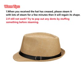 Straw Fedora Sun Hats Straw Cowboy Hats Straw Sun Hat for Women Mens Straw Hat Fedora Hats Roll Up Straw Panama Hat Khaki