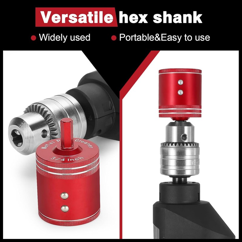 3 Pieces Set 1/2" 3/4" 1" Metal Copper Pipe Cleaner