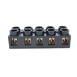 Sscon Dual Rows Terminal Block 500V 60A 5 Position Screw Terminal Electrical Barrier Strip Block JX5-6005 1Pack