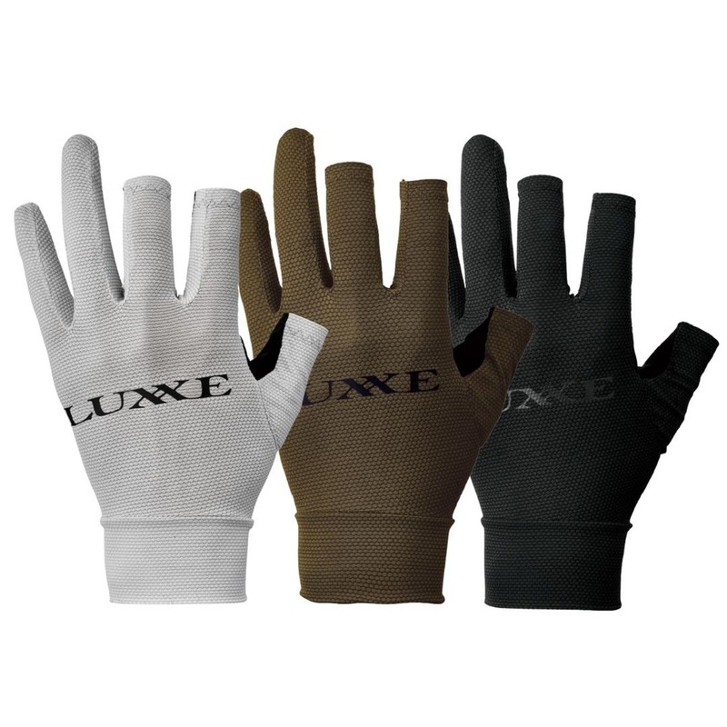 Gamakatsu Luxxe TEOTECT 3-Finger Cut Glove #1 Black L LE7003