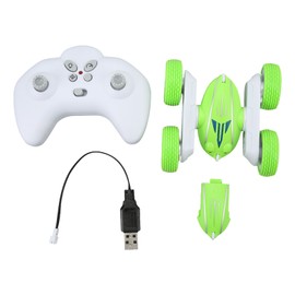 2.4GHz Stunt RC Car 360° Rotation Anti Collision Remote Control Electric Mini Double Sided Stunt Car Green
