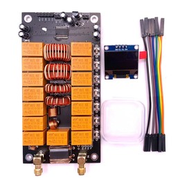 Peakloong Antenna Tuner Board Motherboard with Screen Finished Version DIY Antenna Kits Black PC+Metal Tester Electronic Components