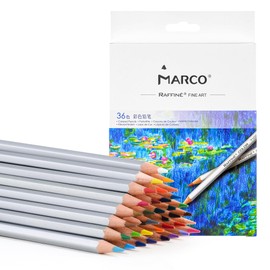 MARCO Colouring Pencils for Kids - 36 Colours Thick Oil Chalk Leads Hexagonal Size Ideal for Illustrations and Graffiti, Beginners and Painters Lovers 7100Series