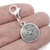 Hackberry Creek Silver Labyrinth Clip on Charm, Zipper Pull, Purse