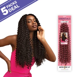 Janet Collection Crochet Braids Essentials Water Wave 14" (5-pack, 1B)