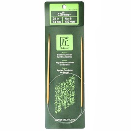 Clover 3016/24-06 Takumi Bamboo Circular 24-Inch Knitting Needles, Size 6