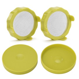 ABS Sprout Lid with Stainless Steel Screen for Wide Mouth Mason Jars