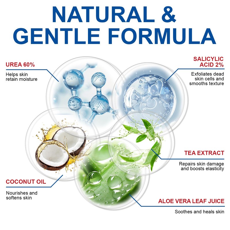 2 pieces urea cream, 60% urea cream, 60% foot care